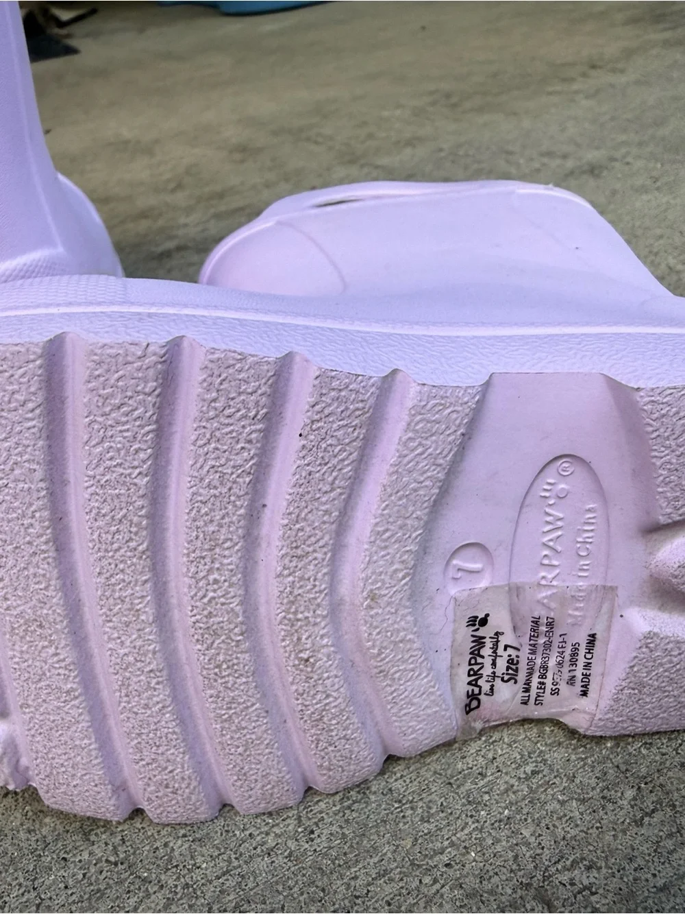 BearPaw Lilac Kids Waterproof Pull-On Rain Boots